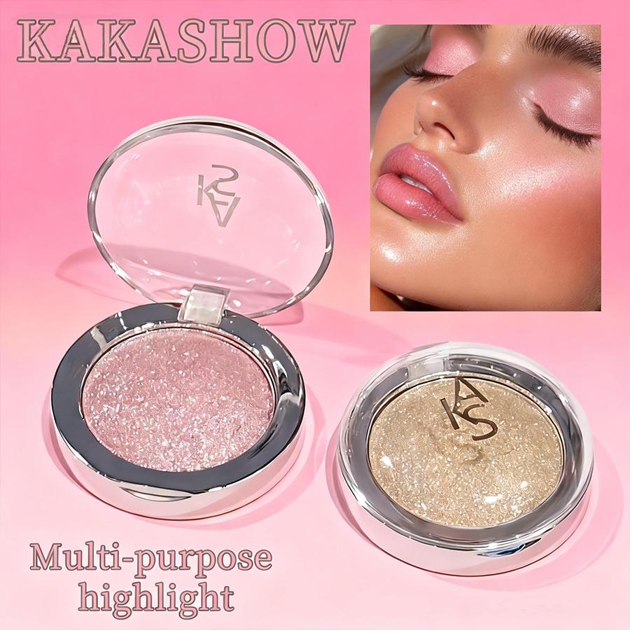 Kakashow Shimmer Cream Highlighter Delicate Glitter Long Lasting Brighten Eyes Face Valentine Gifts