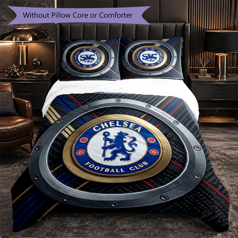 Набор постельного белья Chelsea FC, 3 предмета, мягкая микрофибра, пододеяльник с наволочками для спальни