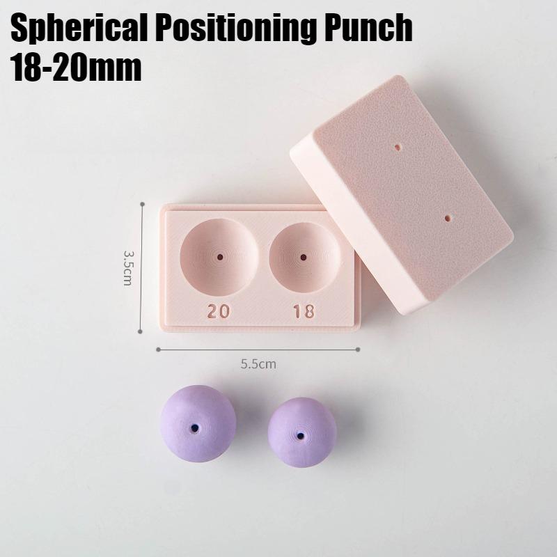Soft Ceramic Round Ball Rolling Mold Kit Clay Round Rubbing Auxiliary Tool with Punched Earrings Necklace Beads Handmade Tools