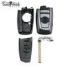 Чехол для удаленного ключа с 4 кнопками для BMW 5 7 серии с аварийным лезвием без ключа, брелок для сигнализации, крышка