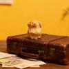 Hand Carved Golden Retriever Wood Statue Miniature Dog Puppy Sculpture for Home Desktop Decoration Ornament Gift
