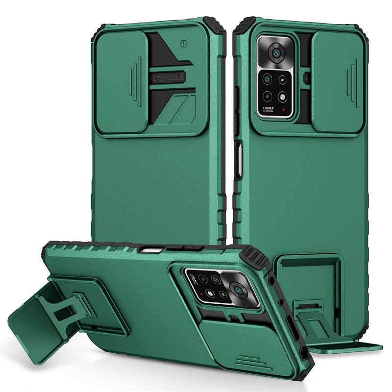 Для Xiaomi Redmi Note 11 Pro 5G Чехол Slide Camera Armor Чехлы для телефонов Redmy Note 11S 11Pro Note11 4G Kickstand Задняя крышка