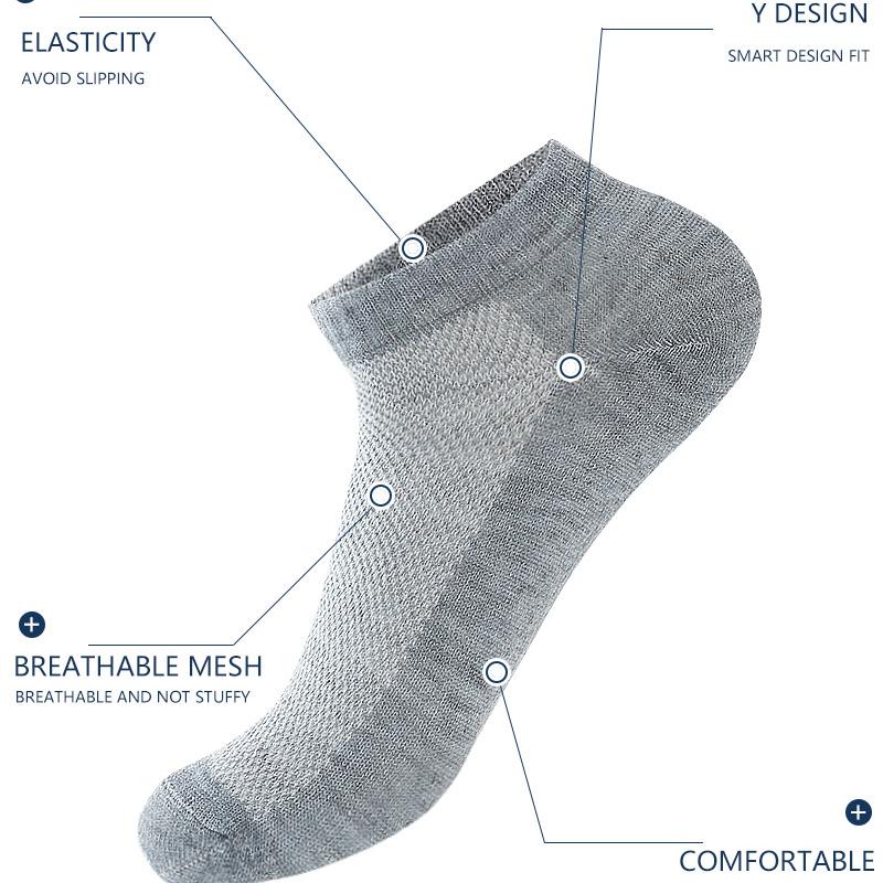 5 пар летних женских хлопковых коротких носков белого, черного, серого цвета, дышащие, повседневные носки до щиколотки с низкой посадкой