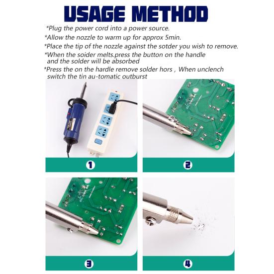 1 комплект BBT-580, оловянная присоска с всасывающей насадкой, вилка европейского стандарта, автоматическая электрическая вакуумная пайка, насос для удаления припоя, машина для распайки