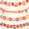 1pc Hanging Ornament Snake Year Chinese New Year Banner Colorful 2025 Cartoon Spring Festival Supplies Pull Flag Mall Store Decor