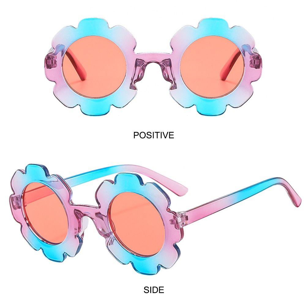 Colorful Kids Sunflower Sunglasses Round Frame Shades Novel Sun Protection Eyewear  for Girls