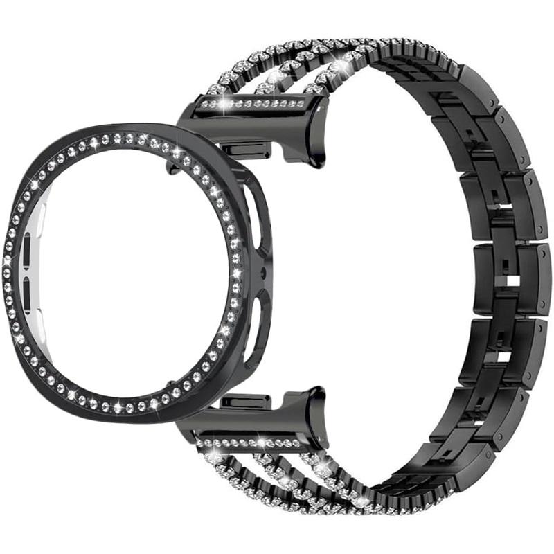 Женский ремешок для SAMSUNG Galaxy Watch8 40 мм 44 мм LTE Ремешок для часов с чехлом, блестящий Звездное сияние Сменный ремешок Защитный чехол