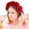 Hair Wreaths Hair Accessories Rose Flower Headbands Floral Crown Hair Garland Wedding Headwear