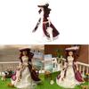 1/12 Dollhouse Miniature Porcelain Dolls Classical Lady with Hat 1 Piece