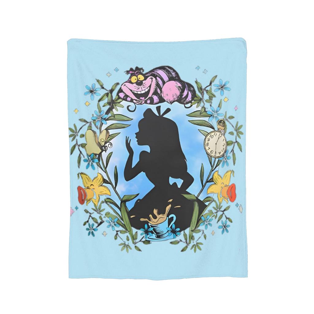 Alice In Wonderland  Knitted Blanket  Plush Throw Blanket Bed Sofa Decoration Soft Warm Bedsprea,