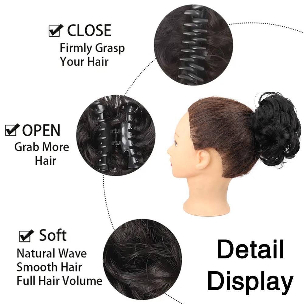 MISS WIG Синтетические заколки-когти в небрежном пучке, волнистые вьющиеся волосы, шиньон, хвост, шиньоны, накладные волосы для женщин, аксессуары для волос