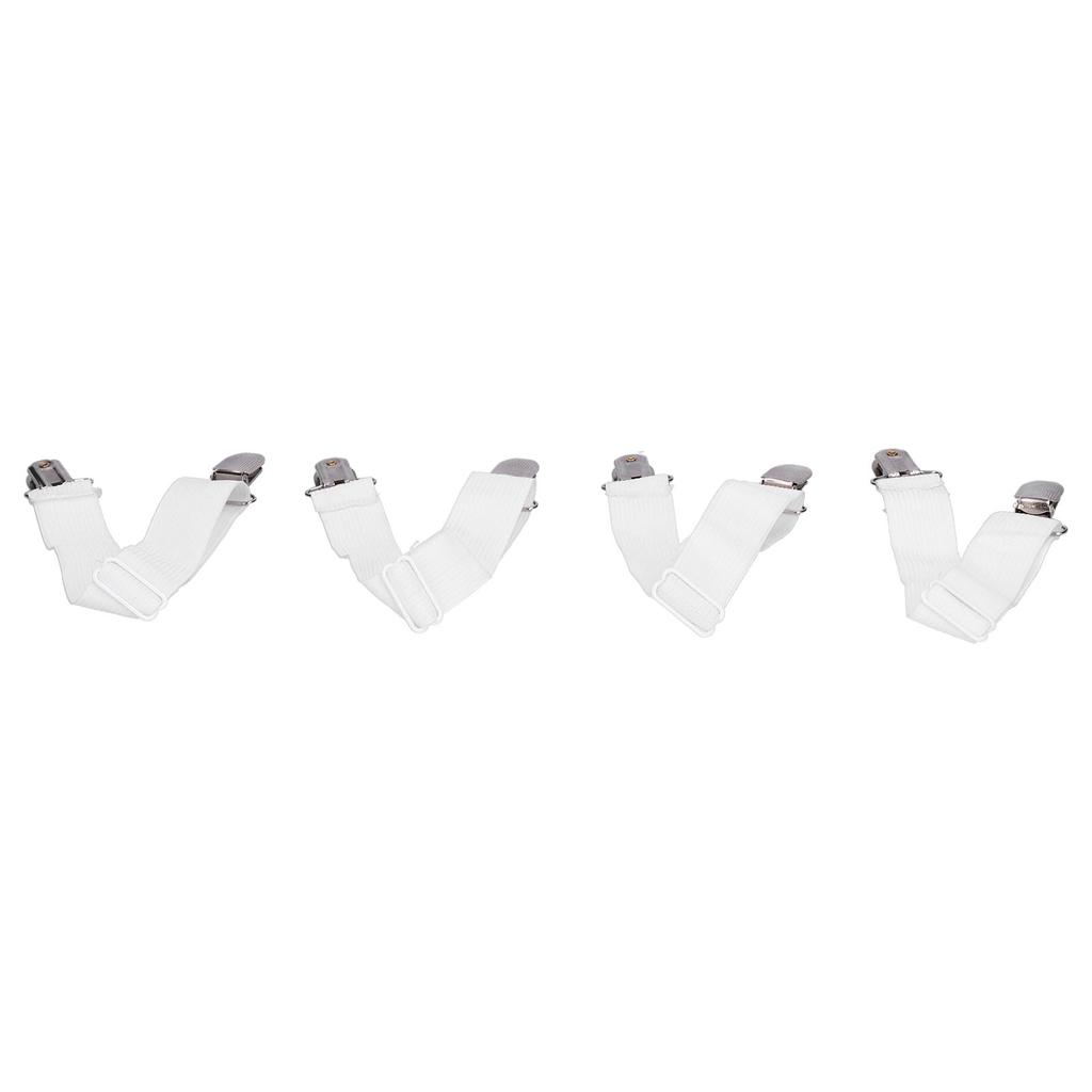 4Pcs Bed Sheet Fasteners Suspenders Elastic Sheet Band Straps Clips Holder