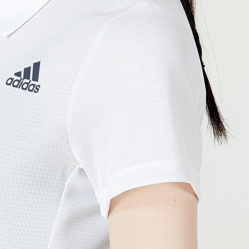 adidas Женские белые рубашки-поло умеренного прямого кроя HC2718