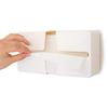 Lux Paper Towel Case Pick White 130mm Long X 247mm Wide X 78mm High Velcro for Wall Easy-to-remove (with Mounting)