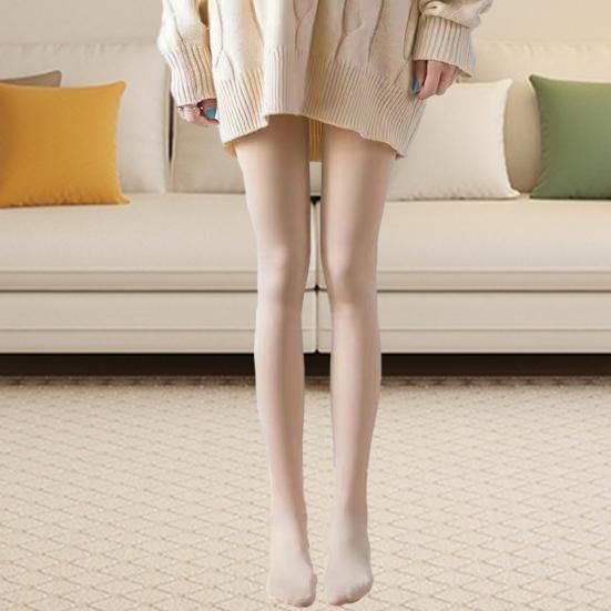 Женские зимние колготки с эластичной плюшевой подкладкой, однотонные, со средней талией, сохраняющие тепло, короткая юбка, платье, подходящие к низу, леггинсы, женские колготки