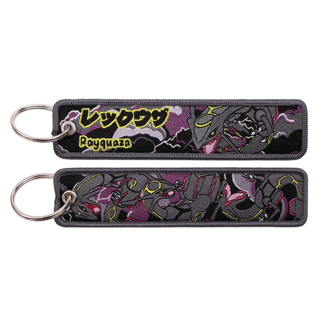 Anime Monsters Keychain for Cars Backpack Key Holders Embroidery Keyrings Key Tag Jet Tag Accessories Gif 1pcts