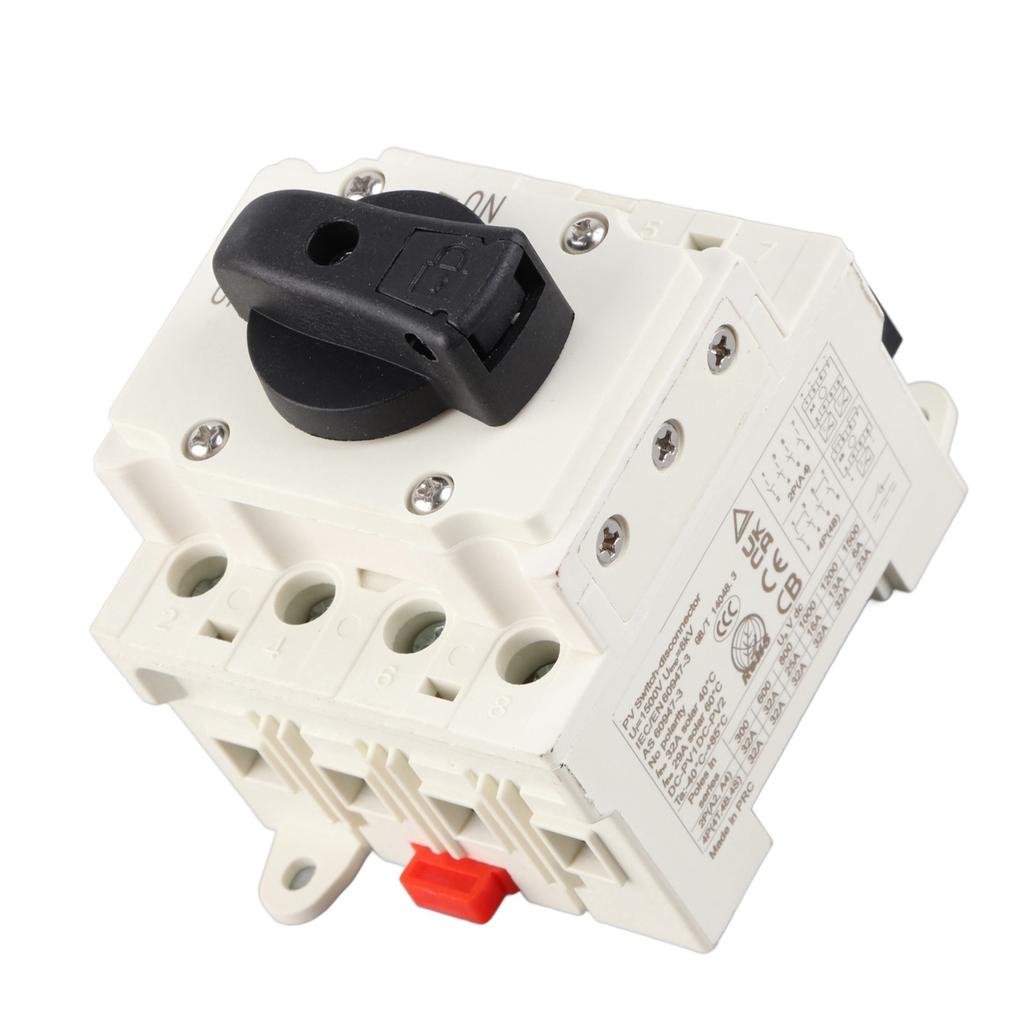 Солнечный разъединитель постоянного тока 32А Гибкий корпус из поликарбоната с огнезащитой Фотоэлектрический изолятор цепи 1000В