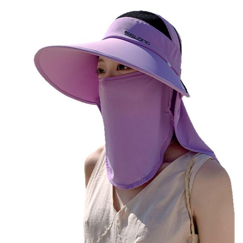 Летняя шаль из ледяного шелка, шляпа, летняя новая многофункциональная маска, закрывающая лицо, шляпа для защиты от солнца, женская уличная шляпа с широкими полями для защиты от солнца