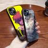 Чехол для телефона с аниме-дизайном 'Медленный урон' Для IPhone 17 Pro Max 16 15 14 Pro Max 13 11 Plus Стеклянная крышка