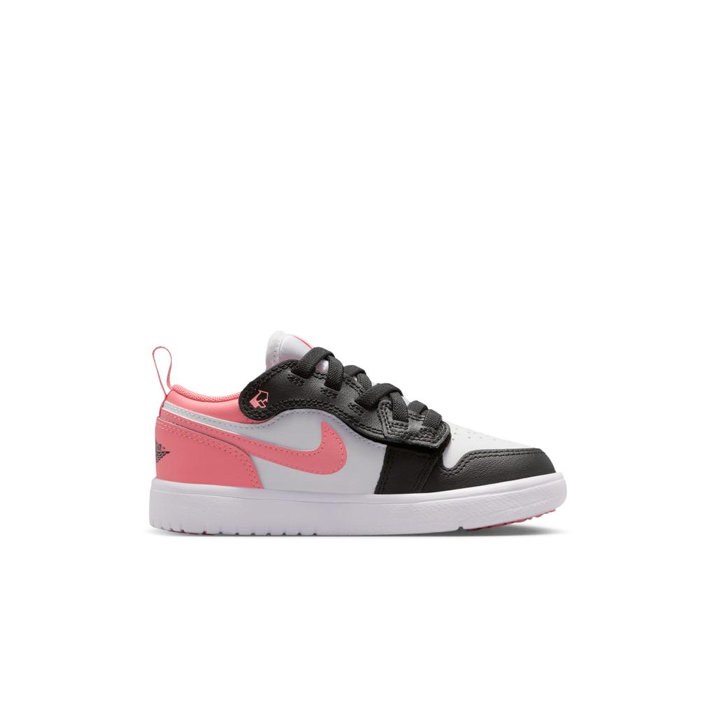Jordan Баскетбольные кроссовки Air Jordan 1 Low White Black Pink Детские Возраст 3-7 Лет DR9748-025