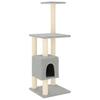 Scratching Post with Sisal Scratching Posts Light Grey 104 cm