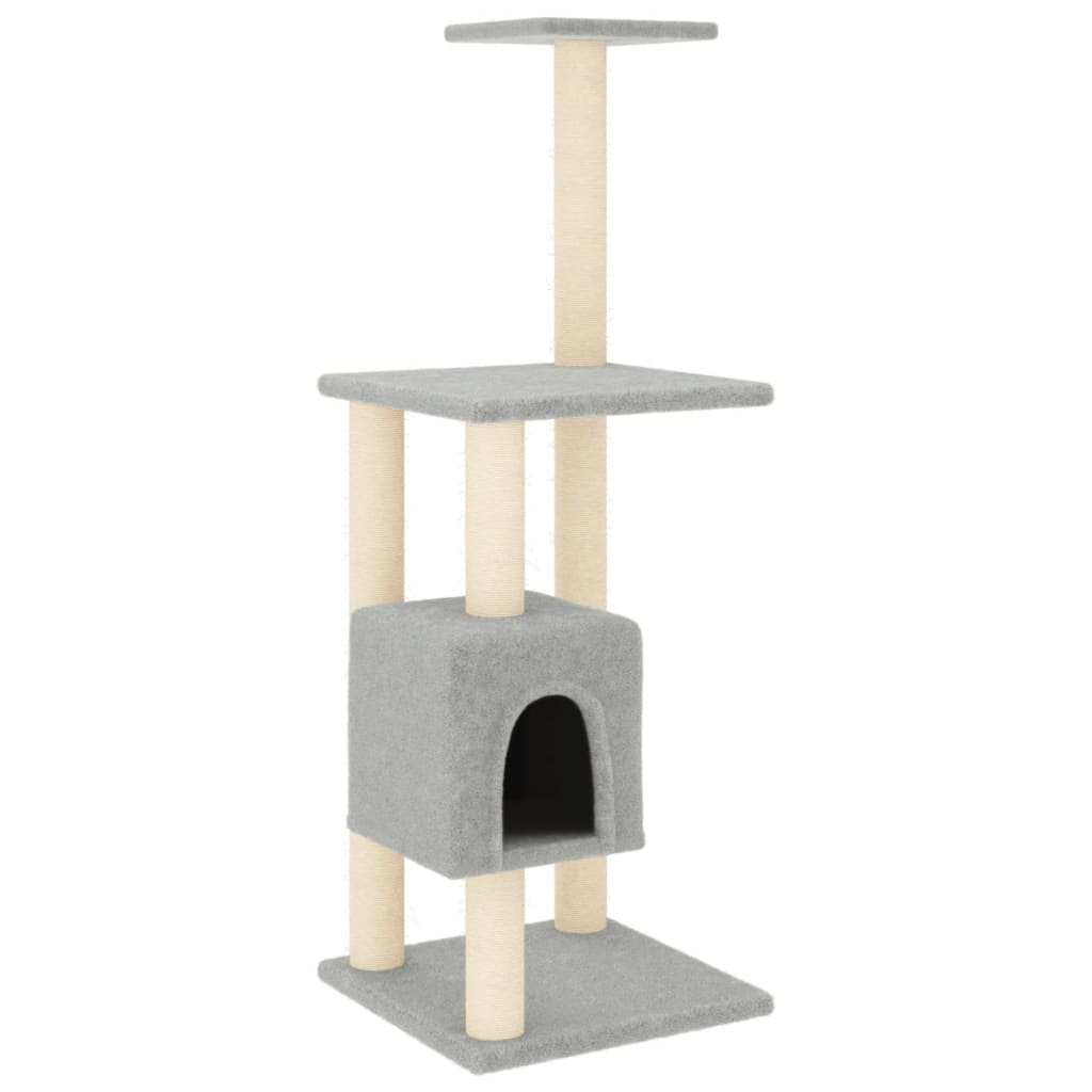 Scratching Post with Sisal Scratching Posts Light Grey 104 cm