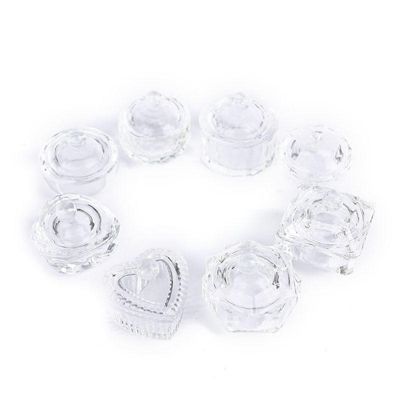 Стеклянная чашка для дизайна ногтей Dappen Блюдо для Arcylic Держатель для жидкости для дизайна ногтей Чаша для порошка