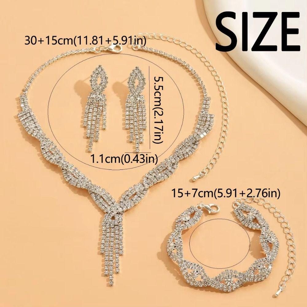 Стразы Кисточка Свадебные Свадебные Аксессуары Набор Ювелирных Изделий со Стразами Свадебные Аксессуары