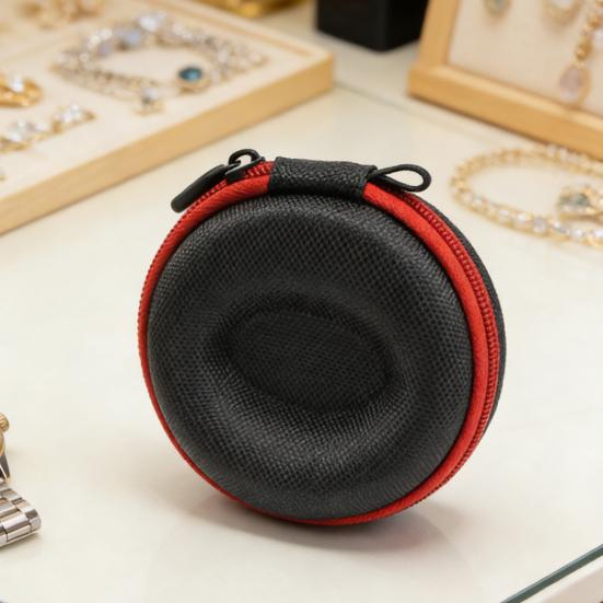 Одиночный дорожный футляр для часов Ударопрочный кейс для хранения часов Ткань Оксфорд Жесткий корпус Защита для часов Коробка против тряски для часов и умных часов 36-52 мм