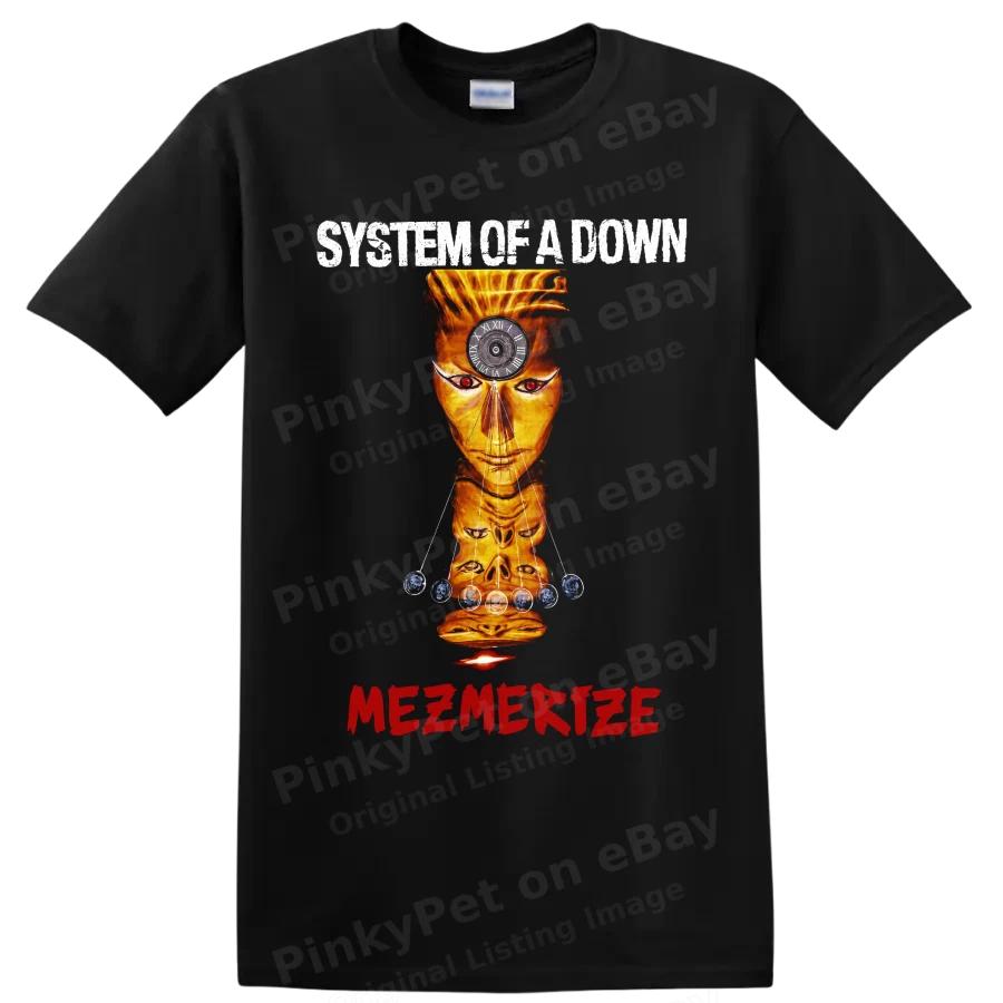 System Of A Down Mezmerize Футболка Сюрреалистичное Лицо Часы Рок-группа Футболка Графическое Искусство