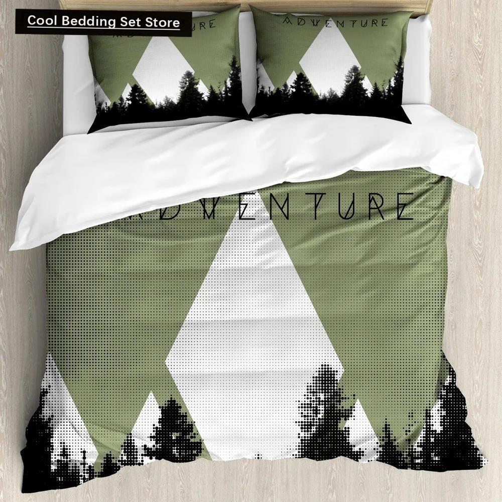 Комплект постельного белья Adventure с тематикой Wilderness Комплект постельного белья Double Queen King Size Комплект постельного белья из полиэстера Наволочка