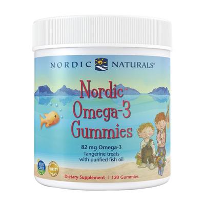 Nordic Omega-3 Gummies 82 мг EPA/DHA 68 со вкусом мандарина, 120 жевательных таблеток