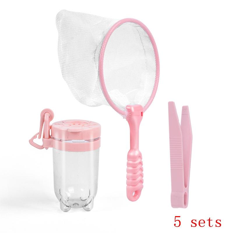 Kids Bug Collection Jar Feeding Box Catching Net Tweezers Set for Nature Learning Educational Outdoor Toys Kit