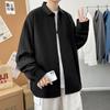 2024 Men White Solid Vintage Shirts Mens Harajuku Fashion Oversize Shirt Male Black Casual Streetwear Blouses Plus Size