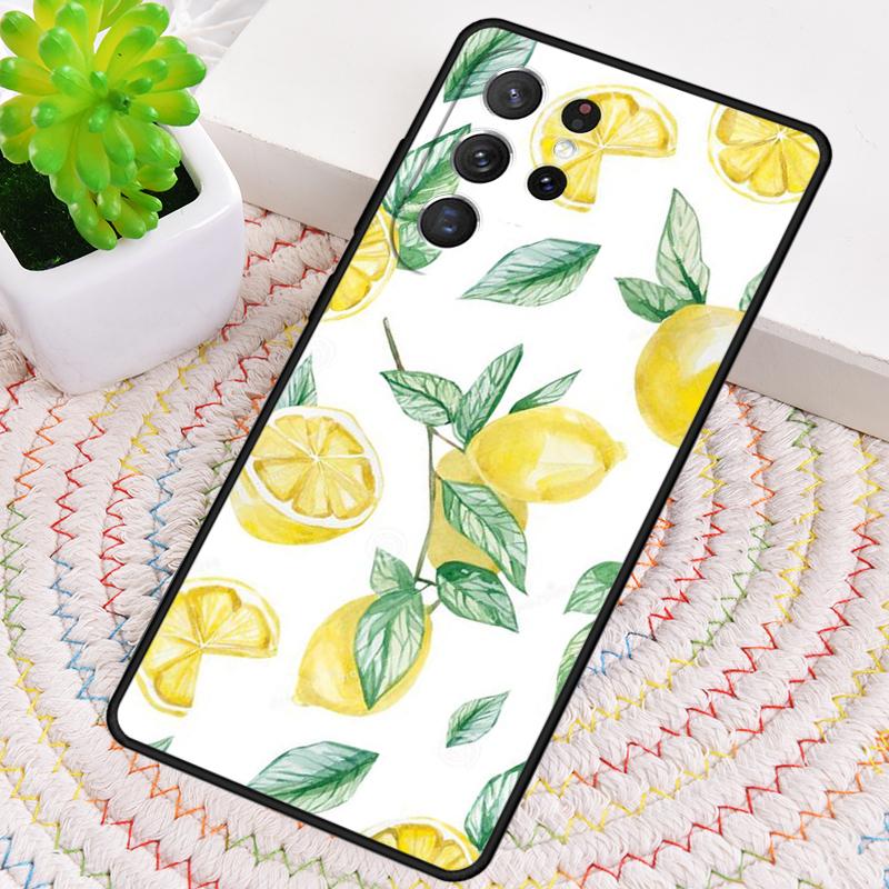 Tropical Summer Fruit Lemon soft TPU Phone Case For Samsung Galaxy note 10 pro S26 S25 S24 S23 S22 Ultra Plus S21 FE S20 Cover