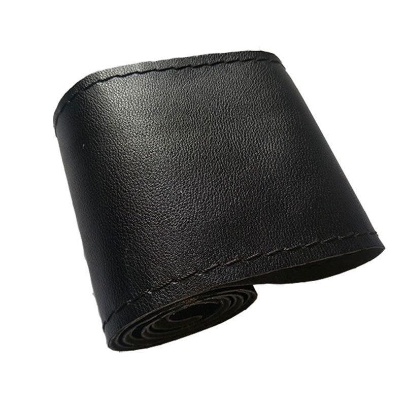 Braid On Steering Wheel Car Steering Wheel Cover with Needles and Thread Artificial Leather Diameter 38cm Auto Car