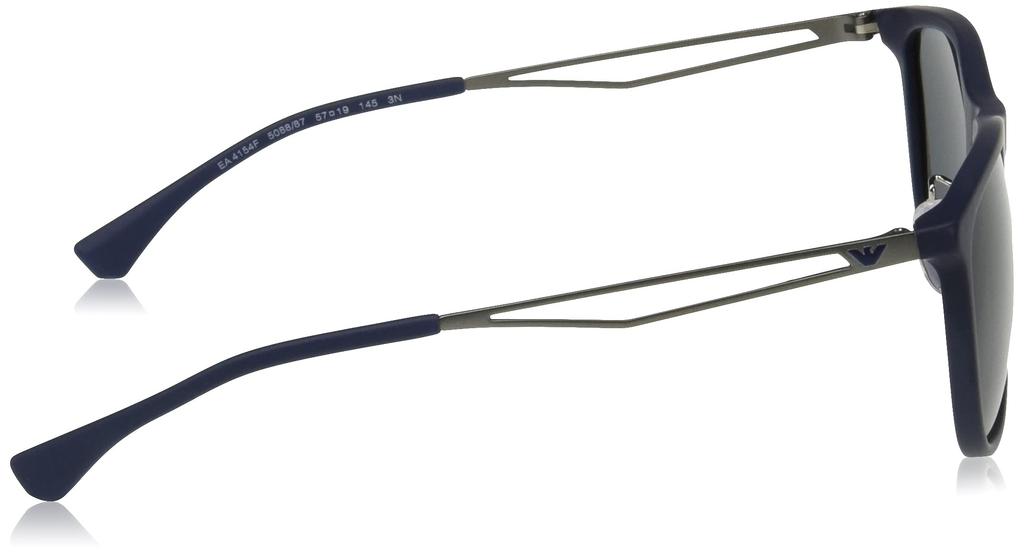Emporio Armani EA4154F Матовые мужские солнцезащитные очки 57 мм, линзы сине-серые,