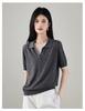 Color blocking fake two piece short sleeved knitted sweater for women in spring 2026, fashionable and versatile, slimming and casual T-shirt top