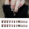 Coffin Press On Nail Glossy Fake Nail Stick On Nails In 12 Sizes 24Pcs French Nails Tips for DIY Nails Art Decorations