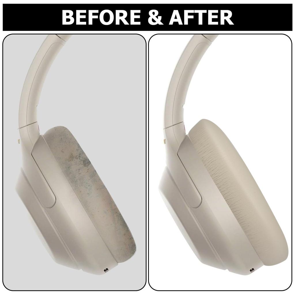 Сменные амбушюры umvowuxa, совместимые с наушниками Sony Soft Protein Leather WH-1000XM4, (Шампанское золото)