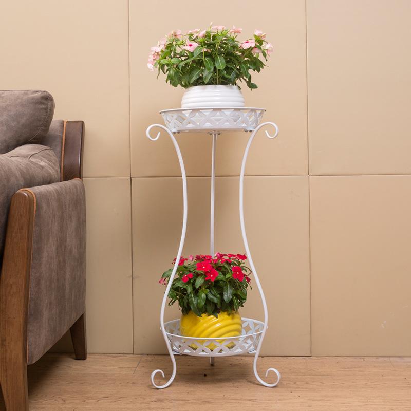 European Iron Multi-Layer Flower Stand for Indoor and Balcony Use