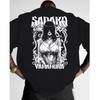UnisexS Casual Streetwear TShirt 100 Regular Fit Short Sleeve Round Neck with Bold SADAKO YAMAMURA Graphic Print Anime Design