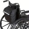 Black Oxford Cloth Wheelchair Storage Bag Large Capacity, with Net Pocket & Strap, for Elderly. Hand Wash or Dry Clean.