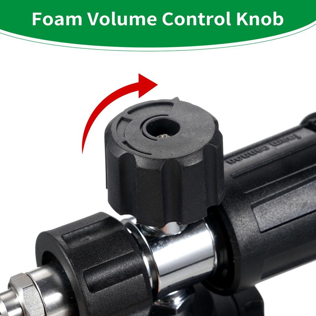Foam Cannon for Pressure Washer with Dual-Connector Tool, Car Foam   with 1/4'' Quick Connect 1L Transparent Bottle