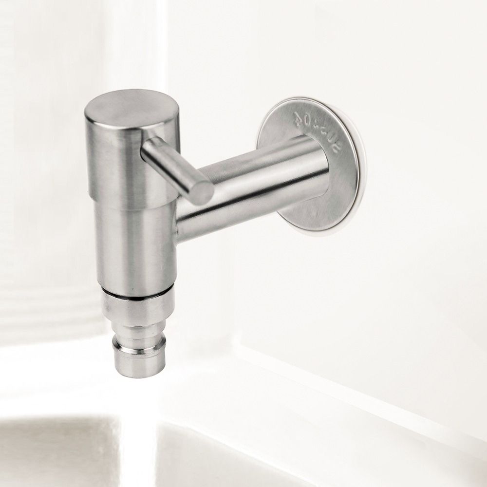 Stainless Steel Washing Machine Faucet G1/2" Thread Cold Water Tap Mop Pool Faucet Bathroom