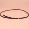 Genuine Leather Slim Waist Belt For Women With Metal Clasp Suitable For Business And Everyday Outfits