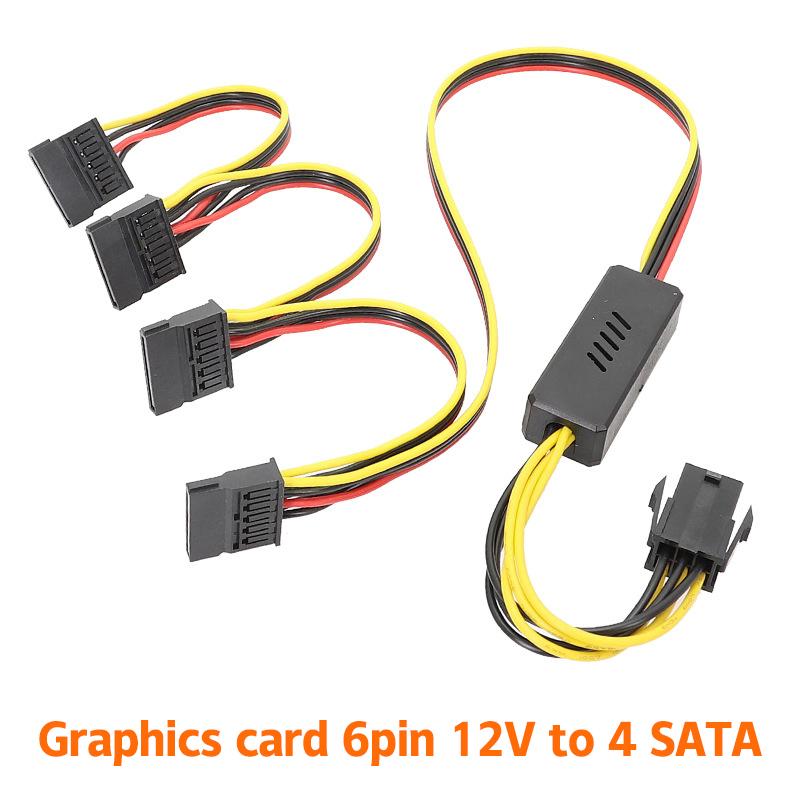 8Pin/6Pin к Sata жесткий кабель адаптера питания Соединительный кабель 12V к 4Pin Molex HDD шнур питания