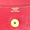 HERMES H logo vintage Pochette Rio Pochette Rio Clutch bag bag pouch Leather Red