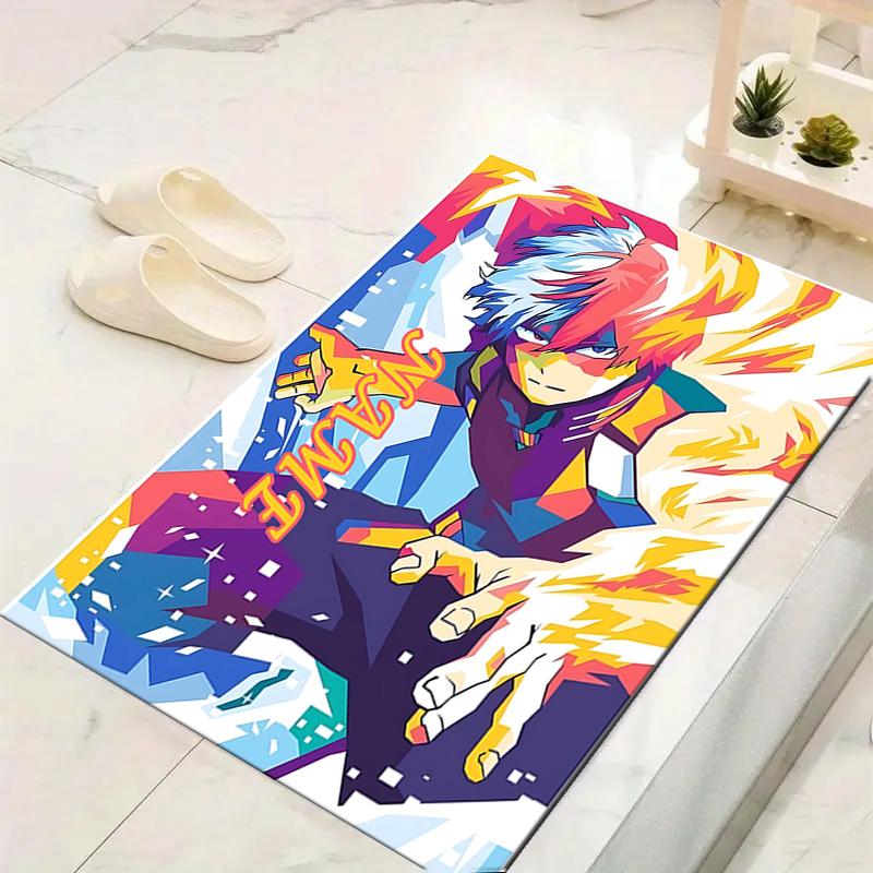 Custom 1Pc Anime Character Poster Rug Office Carpet Indoor Outdoor Entrance Doormat Nonslip Soft And Comfortable Living Room D2915114