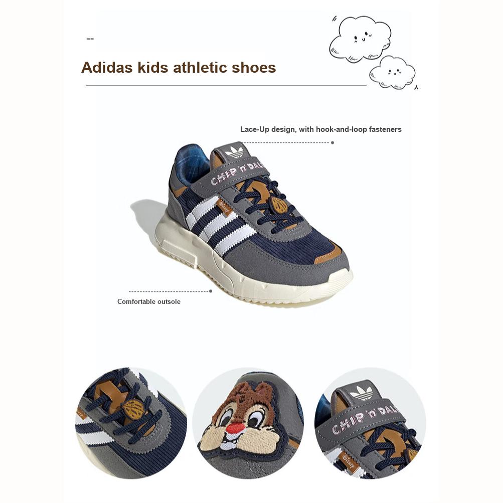 Disney x adidas Retropy F2 CF EL C Чип и Дейл - Серые Детские Кроссовки Кремово-Белая Обувь-Белый Серо-Четыре IH3502